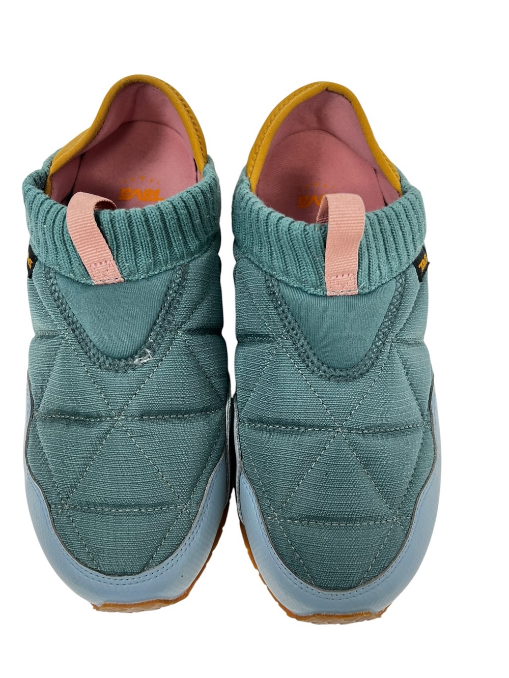 Teva Quilted Slip-On in Teal with Mustard and Pink Accents - Picture 5 of 9